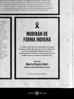 cover image of Morirán de forma indigna